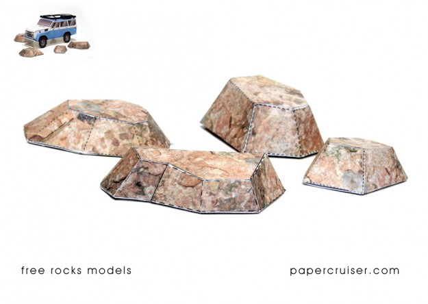 Free rocks paper models