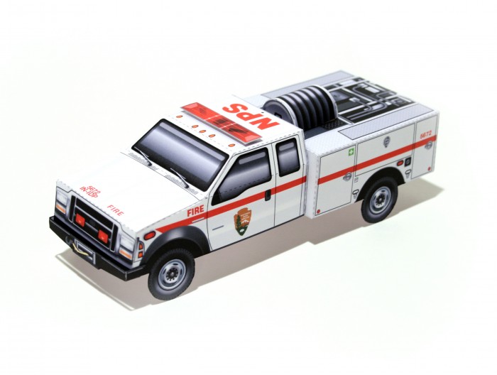 NPS Type 6 Fire Engine paper model